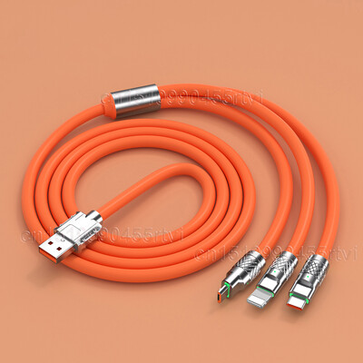 6A 120W 3u1 2u1 USB kabel za brzo punjenje za iPhone 14 Micro USB Type-C 8-pinski kabel za punjenje za Huawei Samsung Xiaomi Žičani kabel