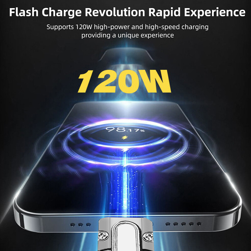 4 u 1 120 W USB tip C na tip C IOS kabel 3 u 1 PD 100 W podatkovni kabel za brzo punjenje za iPhone 11 12 13 14 15 Pro Max Samsung S24