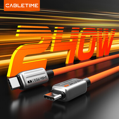 CABLETIME 240 W PD kábel USB C-USB C kábel Gyorstöltő adapter C-C típusú kábel Tápkábel Laptop Macbookhoz Samsung iPad