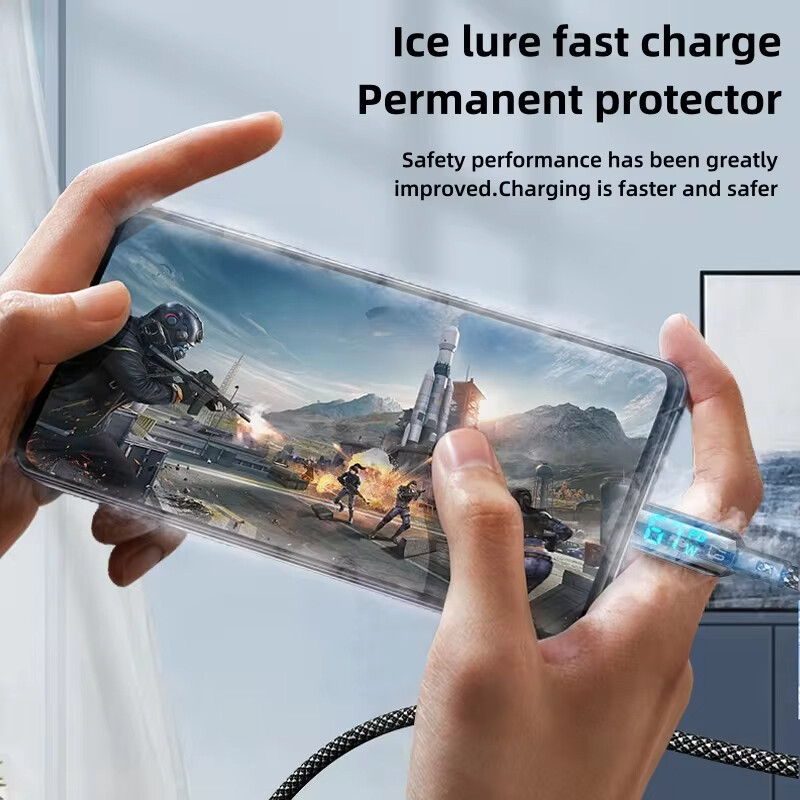 NNBILI 100W USB kabel tipa C brzo punjenje digitalnog zaslona Podatkovni kabel velike snage PD za iPhone 15 Samsung Huawei Xiaomi