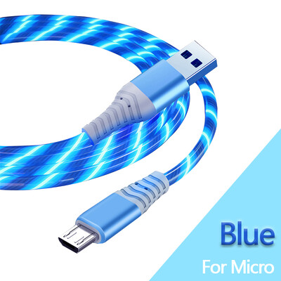 7A Svjetleći kabel Mikro USB tip C kabel 100W Super brzo punjenje za Huawei Mate 60 USB C podatkovni kabel 3A za IPhone 15 Pro Xiaomi