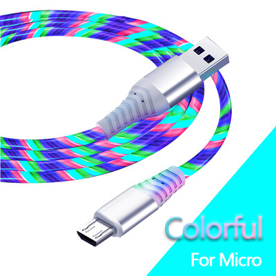 7A Svjetleći kabel Mikro USB tip C kabel 100W Super brzo punjenje za Huawei Mate 60 USB C podatkovni kabel 3A za IPhone 15 Pro Xiaomi
