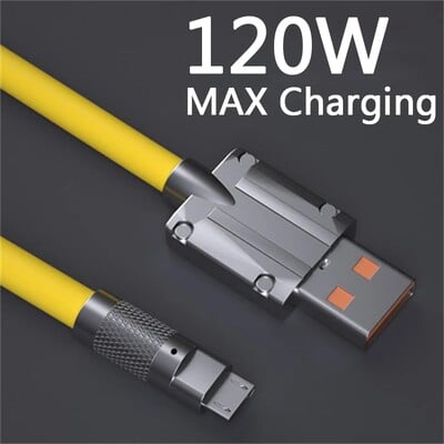 120W супер бърз кабел за зареждане Micro USB Type C течен силиконов кабел Quick Charge USB C кабел за Iphone Xiaomi Huawei Samsung