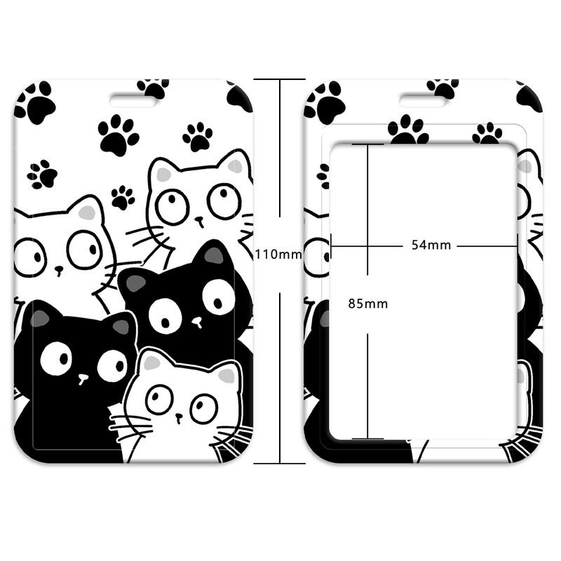 Kawaii Cat Uzica za privjesak za ključeve ID Navlaka za kreditnu karticu Propusnica Trake za mobitel Trake za oko vrata Dodaci za telefon