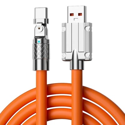 120W brzo punjenje USB tipa C kabel 180 stupnjeva rotirajući koljeni kabel za igru za Xiaomi Redmi Honor telefon punjač USB C kabel