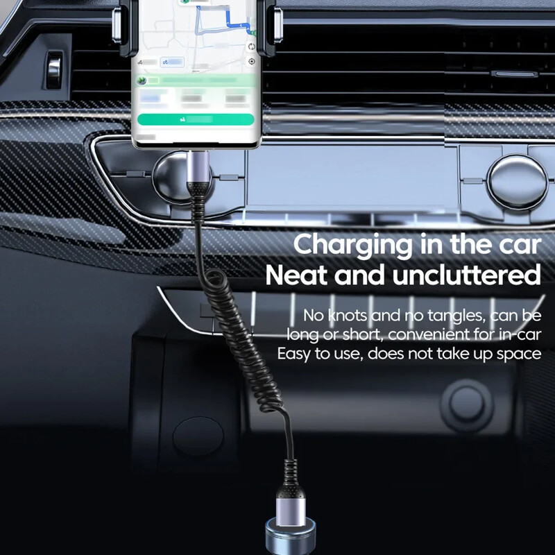 Olaf 66W/100W opružni USB tip C kabel Brzo punjenje tip C do tipa C Automobilski punjač Data kabel za iphone Xiaomi Huawei Honor