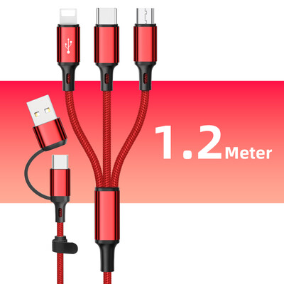 3 u 1 kabel za brzo punjenje za iPhone Huawei Micro USB tip C kabel za punjenje 1,2 m višestruki usb priključak višestruki usb kabel za punjenje
