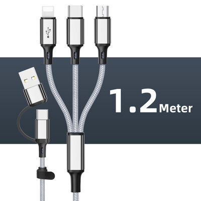 3 u 1 kabel za brzo punjenje za iPhone Huawei Micro USB tip C kabel za punjenje 1,2 m višestruki usb priključak višestruki usb kabel za punjenje