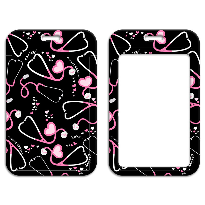 Медицински лекар Стетоскоп Притежател на акредитив LOVE Връзки за ключове Лична карта Фитнес зала Телефон Презрамки Ключодържател Аксесоари Подарък за медицинска сестра