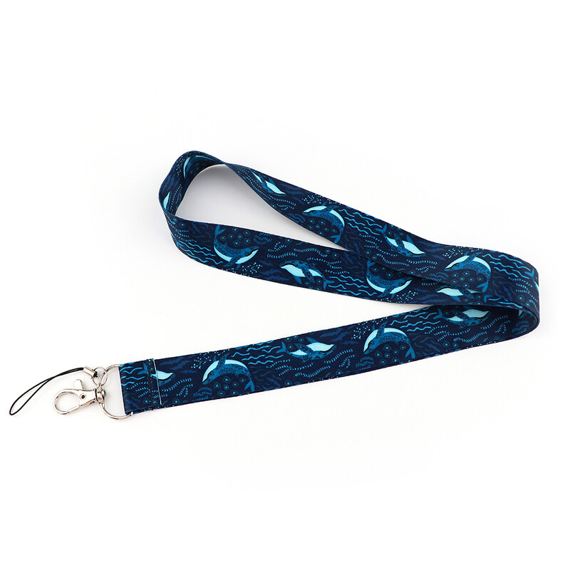 Blue Whale Lanyard Privjesak za ključeve Traka za ključ ID kartice Trake za mobitel Držač bedža DIY viseće uže Dodaci za telefon