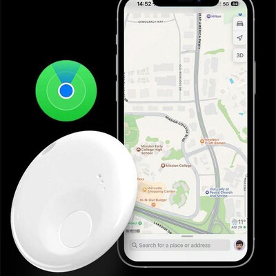 Mini Air Tag kulcstartóval kisállatautó kulcsához Smart GPS Tracker Kompatibilis az Apple Find My APP alkalmazással Gyermekek Idősek Elveszett kereső