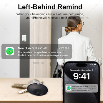 Mini Round Smart Bluetooth GPS Tracker Λειτουργεί με Find My APP Anti Lose Reminder Device for Iphone Replacement Locator MFI Rated