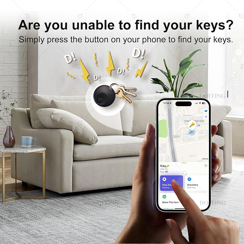 Mini okrugli pametni Bluetooth GPS uređaj za praćenje radi s aplikacijom Find My APP Uređaj za podsjetnik protiv gubitka za iPhone Zamjenski lokator MFI ocijenjen