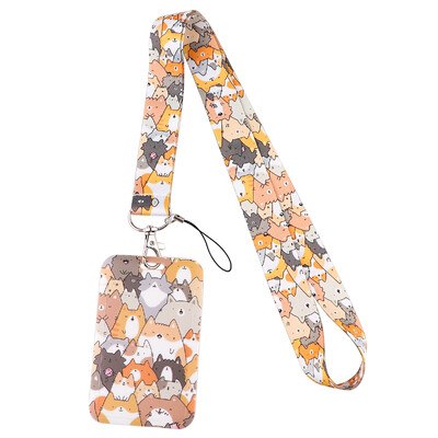 Slatka mačka crtana traka za prijatelja Ključ ID kartica Teretana Telefon Trake USB držač značke DIY viseće uže Larijat vezica