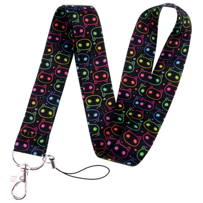 Slatka mačka crtana traka za prijatelja Ključ ID kartica Teretana Telefon Trake USB držač značke DIY viseće uže Larijat vezica