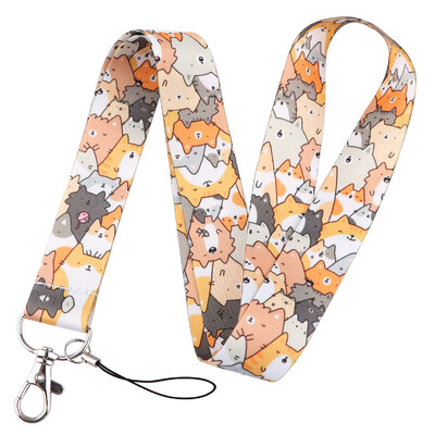 Slatka mačka crtana traka za prijatelja Ključ ID kartica Teretana Telefon Trake USB držač značke DIY viseće uže Larijat vezica