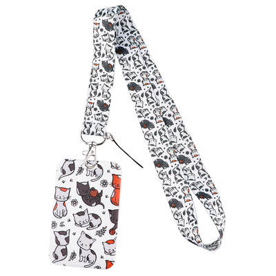Slatka mačka crtana traka za prijatelja Ključ ID kartica Teretana Telefon Trake USB držač značke DIY viseće uže Larijat vezica