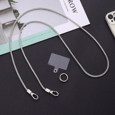 Nova metalna vrpca za telefon 120 CM navlaka za mobitele s utorom za karticu za iPhone 12Promax Dodatna oprema Prijenosna traka oko vrata