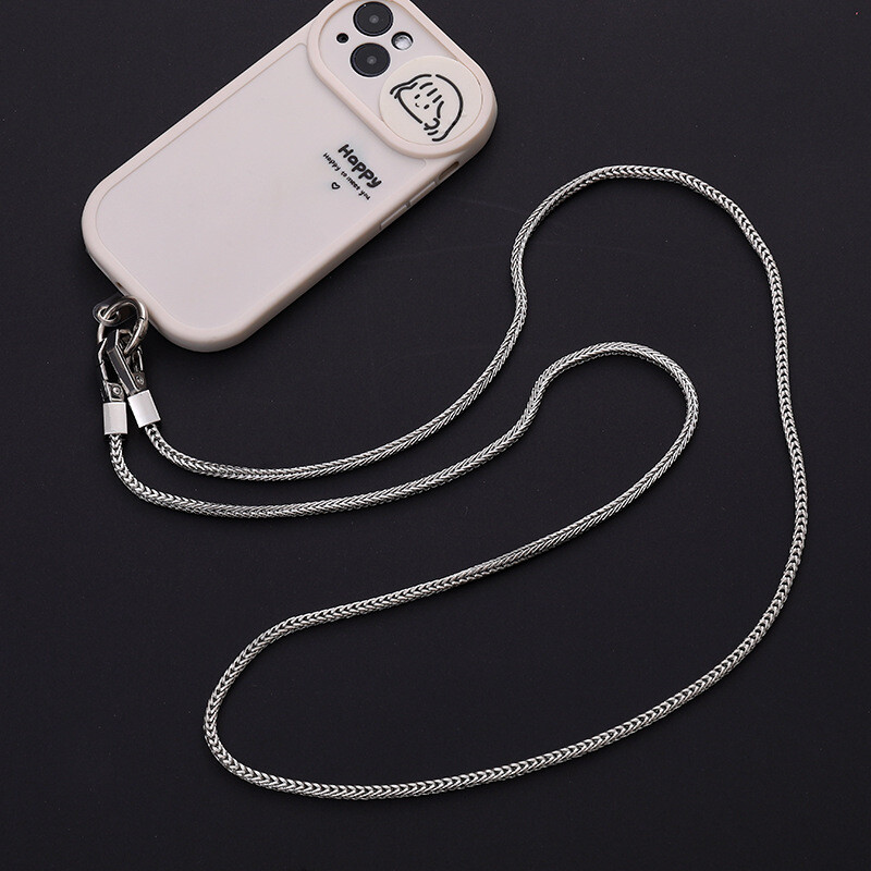 Nova metalna vrpca za telefon 120 CM navlaka za mobitele s utorom za karticu za iPhone 12Promax Dodatna oprema Prijenosna traka oko vrata