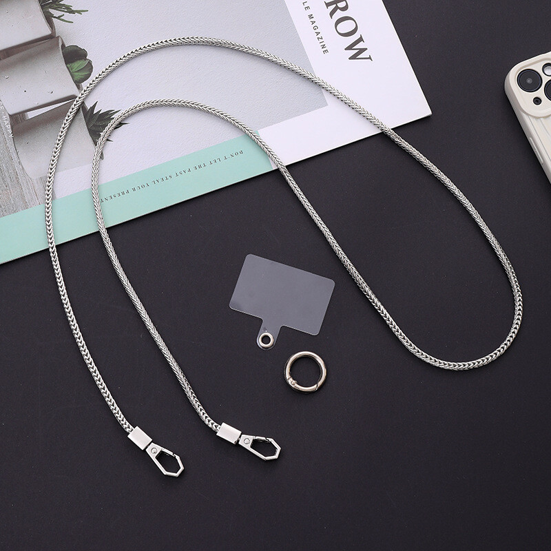 Nova metalna vrpca za telefon 120 CM navlaka za mobitele s utorom za karticu za iPhone 12Promax Dodatna oprema Prijenosna traka oko vrata