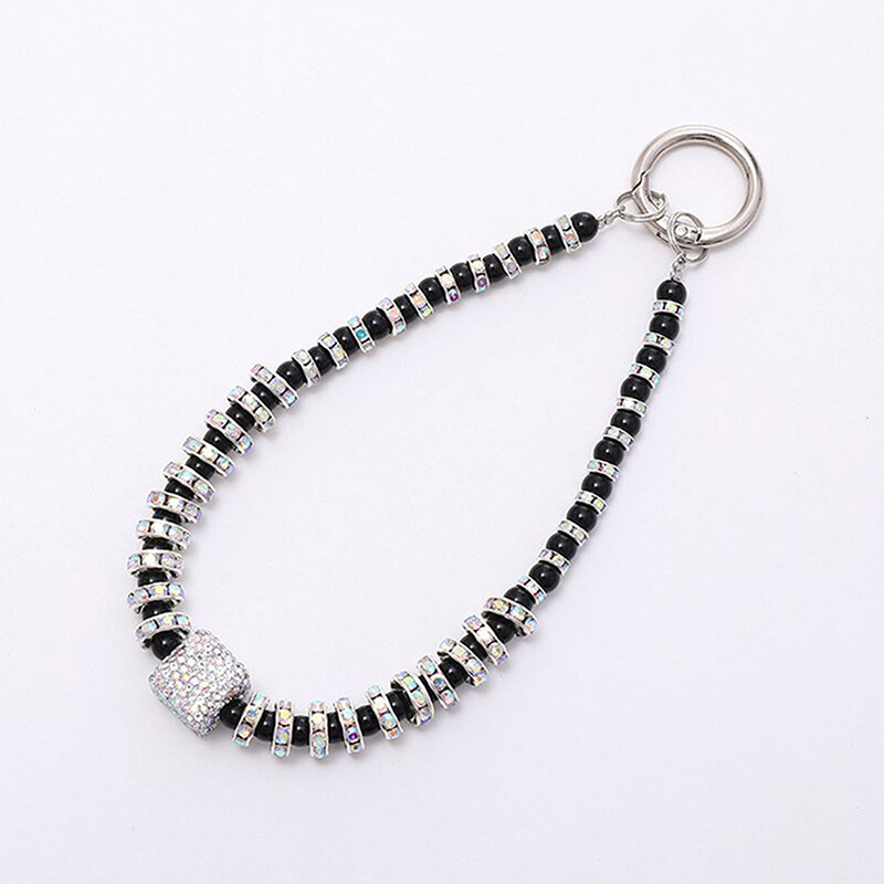 1 kom., luksuzni lančić za zapešće optočen dijamantima, kratki biserni dijamantni privjesak, torbica za mobilni telefon, univerzalna užad za dijamantni prsten protiv gubitka