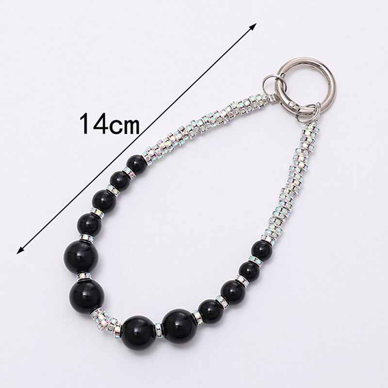 1 kom., luksuzni lančić za zapešće optočen dijamantima, kratki biserni dijamantni privjesak, torbica za mobilni telefon, univerzalna užad za dijamantni prsten protiv gubitka