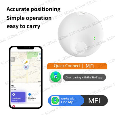 Radite s Find My APP Mini GPS Tracker Anti-Lost Device Okrugli Anti-Lost Device Pet Dječja torba Praćenje novčanika Smart Finder Locator
