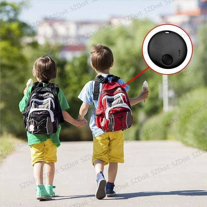 Radite s Find My APP Mini GPS Tracker Anti-Lost Device Okrugli Anti-Lost Device Pet Dječja torba Praćenje novčanika Smart Finder Locator