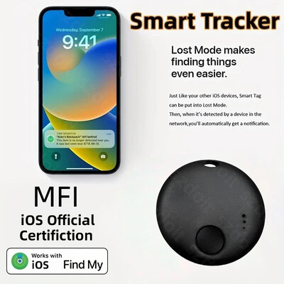 GPS Mini Tracker MFI-kereső működik iOS-sel. Find My App Smart iTag Tracker és kulcskereső elveszett kulcsokhoz Táskák Pénztárcák Csomagok