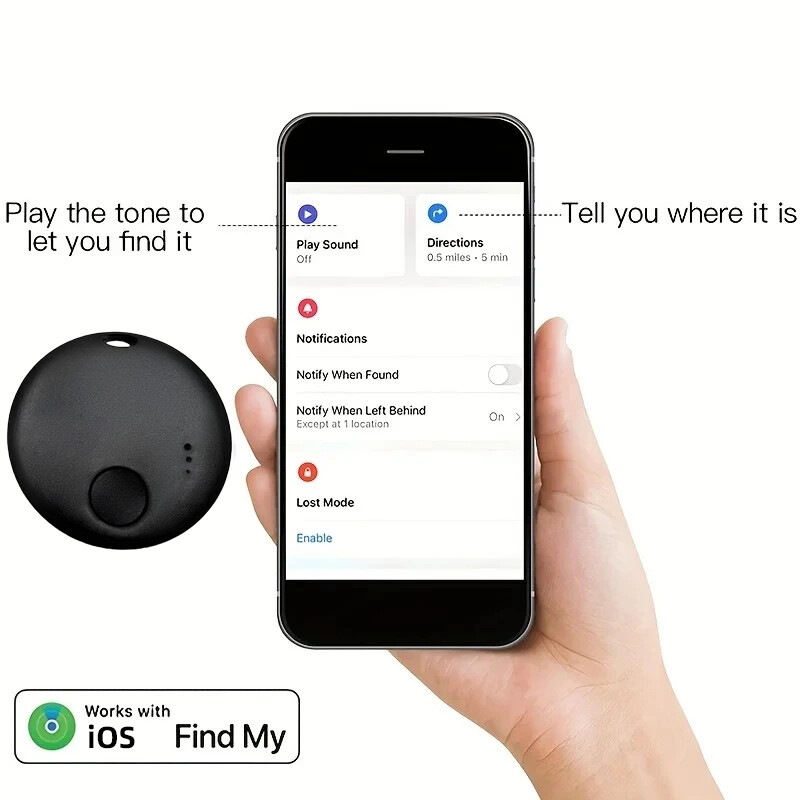 GPS Mini Tracker MFI Locator Работи с iOS Find My App Smart iTag Tracker и Keys Finder за изгубени ключове Чанти Портфейли Багаж