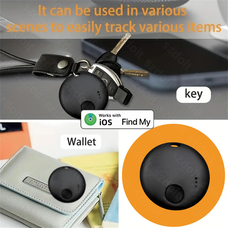 GPS Mini Tracker MFI Locator Работи с iOS Find My App Smart iTag Tracker и Keys Finder за изгубени ключове Чанти Портфейли Багаж