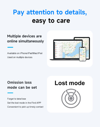 Smart Tag Smart Tracker Global GPS Position Anti-lost Kids Pets Wallet Key Finder Dedicated Locator for Apple Find My App