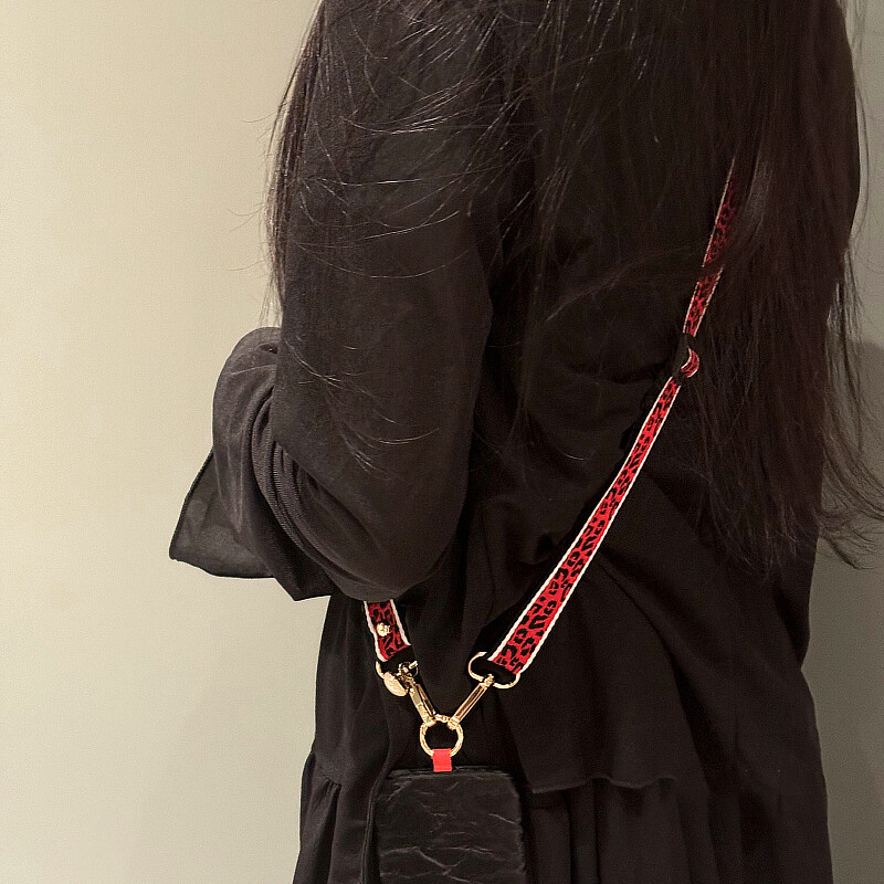 Seksi slatki uzorak leoparda preko tijela Uzica za mobitel Traka za oko Vrat Telefonski lanac Privezak Podesivi dodaci za najlonsko uže