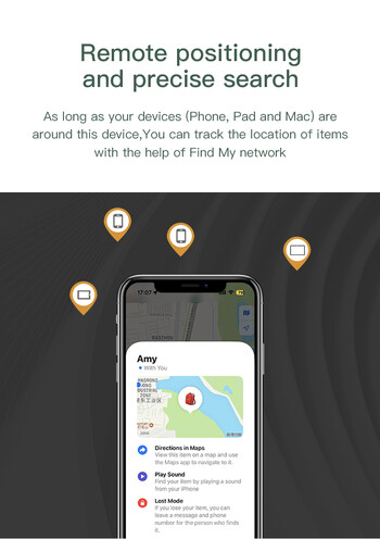 Για Apple Find My Mini Bluetooth GPS Tracker Υπενθύμιση συσκευής Εύρεση κλειδιού Pet Dog Kid Bag Wallet Car Locator Έξυπνη ετικέτα