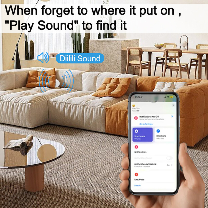За Apple Find My Mini Bluetooth GPS Tracker Anti Lose Reminder Device Key Finder Pet Dog Kid Bag Wallet Car Locator Smart Tag