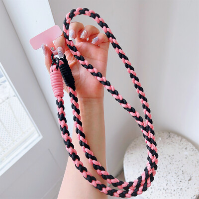 Coloful uže za nošenje preko tijela, naramenice, privjesak za ključeve, pleteno uže s visokokvalitetnom zamjenskom zakrpom za dodatke