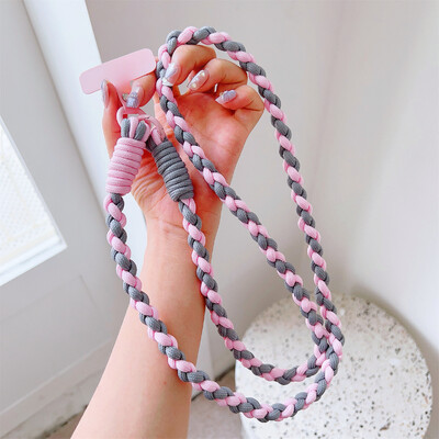 Coloful uže za nošenje preko tijela, naramenice, privjesak za ključeve, pleteno uže s visokokvalitetnom zamjenskom zakrpom za dodatke