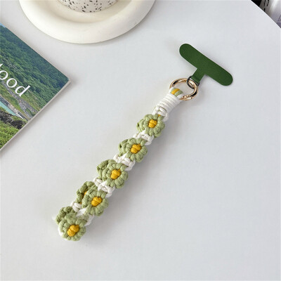 Luksuzni tkani privjesak za ključeve s narukvicom Cvjetni privjesak za ključeve Remen za uže za zapešće Narukvica Privjesak za ključeve Boho cvjetni cvijet Daisy Cvjetni slatki vjenčani dar