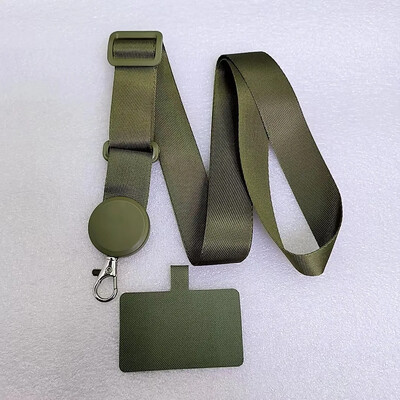 Сваляща се регулируема каишка Crossbody Patch Phone Lanyard за телефон Плосък найлонов лепенка Колие Щипка Висящ кабел Въже