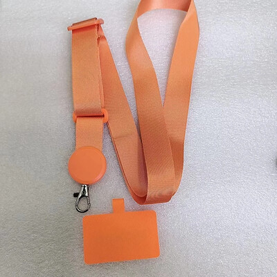 Сваляща се регулируема каишка Crossbody Patch Phone Lanyard за телефон Плосък найлонов лепенка Колие Щипка Висящ кабел Въже