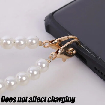 Universal Crossbody Phone Lanyard New Pearl Beaded λουράκια 20/50/80/110cm Μήκος λουράκι για μενταγιόν τσάντα κινητού τηλεφώνου