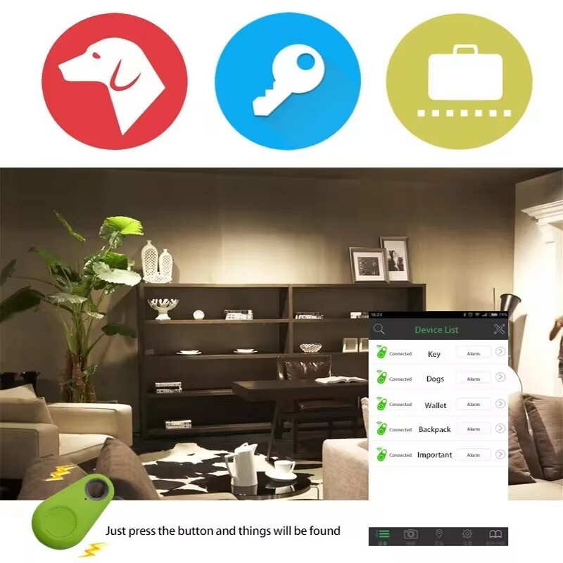 Нов интелигентен мини GPS тракер за домашни любимци Анти-загубен безжичен ключ за проследяване за деца Кучета Котки Портфейл Локатор за багаж Търсене на проследяващо устройство