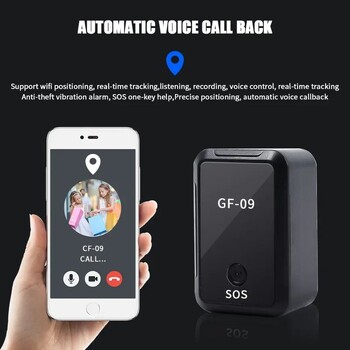 GF09 Micro Location Tracker SOS Εγγραφή σήματος κινδύνου Ακρόαση Wifi GPS Tracker αυτοκινήτου Ηλικιωμένα παιδιά Συσκευή κατά της απώλειας