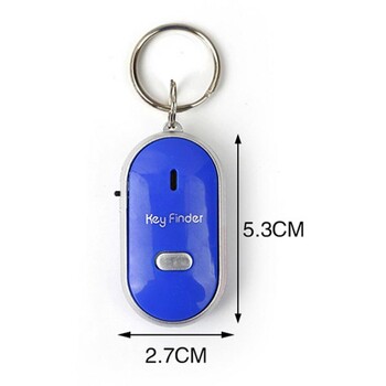 Έλεγχος ήχου Lost Key Finder Locator KeychainTorch Mini Portable Whistle Key Finder Bag Charm Keychain Dropshipping