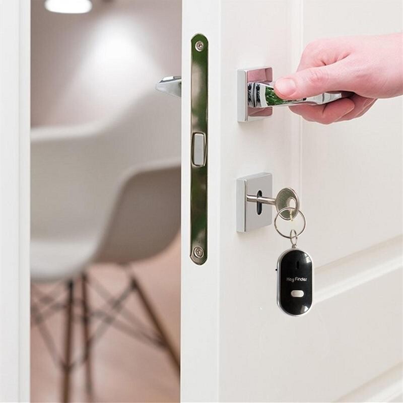 Kontrola zvuka Lost Key Finder Locator KeychainTorch Mini prijenosna zviždaljka Key Finder Bag Charm Keychain Dropshipping