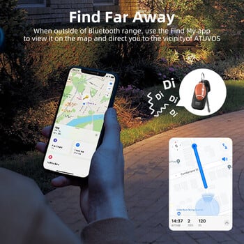 Μίνι συσκευή παρακολούθησης Smart Tag Finder Key Finder για κατοικίδια GPS Υπενθύμιση κατά της απώλειας Η παρακολούθηση Bluetooth λειτουργεί με το IOS Find My