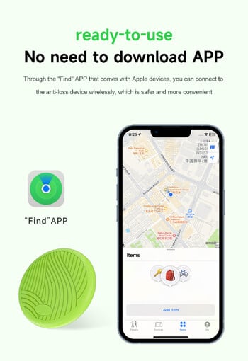 Ετικέτα Smart Finder με Apple Find My Key Anti-Lost Device Bluetooth GPS Tracker για πορτοφόλι αποσκευών Earbud Pets Dog MFi Finder IOS