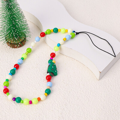 Božićna serija Lanac za mobilni telefon Božićno drvce Privjesak Remen protiv gubitka Lanac Svečani remen za mobitel IPhone Samsung