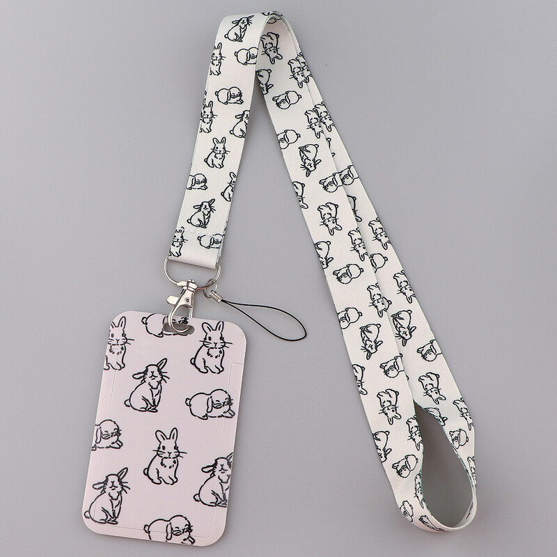 Slatki kawaii zec iz crtića Traka za oko oko vrata za ključ ID iskaznica Teretana Remen za mobitel USB držač značke Konop Dodaci za telefon