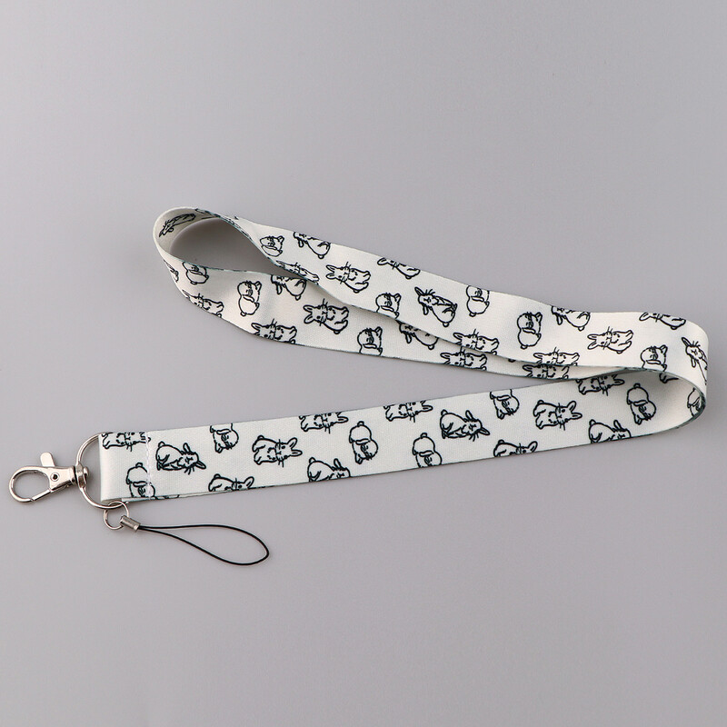 Slatki kawaii zec iz crtića Traka za oko oko vrata za ključ ID iskaznica Teretana Remen za mobitel USB držač značke Konop Dodaci za telefon